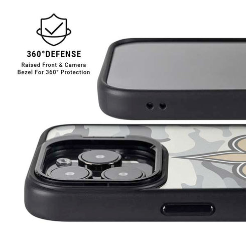 NFL New Orleans Saints Camo iPhone 16 Pro Kickstand Case