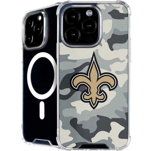 NFL New Orleans Saints Camo iPhone 16 Pro MagSafe Case