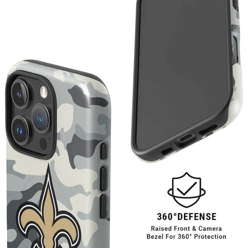 NFL New Orleans Saints Camo iPhone 16 Pro Magsafe Impact Case