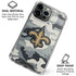 NFL New Orleans Saints Camo iPhone 16 Pro Max Clear Case