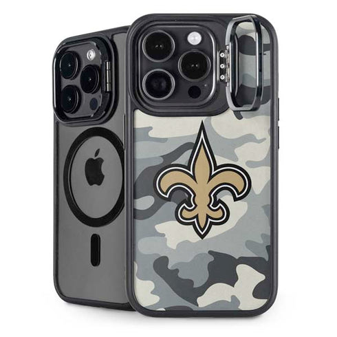 NFL New Orleans Saints Camo iPhone 16 Pro Max Kickstand Case
