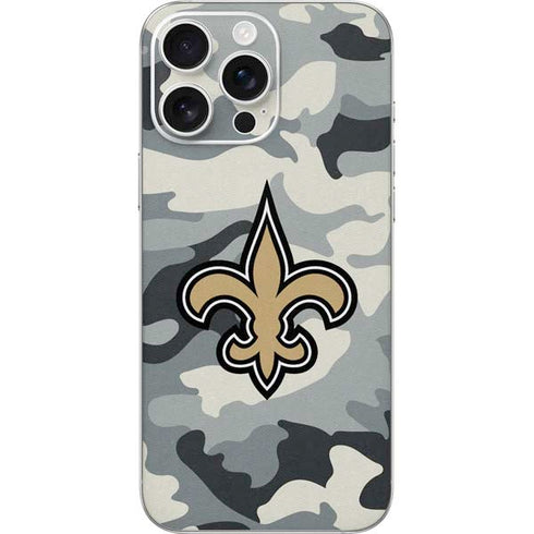 NFL New Orleans Saints Camo iPhone 16 Pro Max Skin