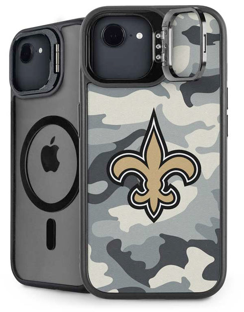 NFL New Orleans Saints Camo iPhone 16e Kickstand Case