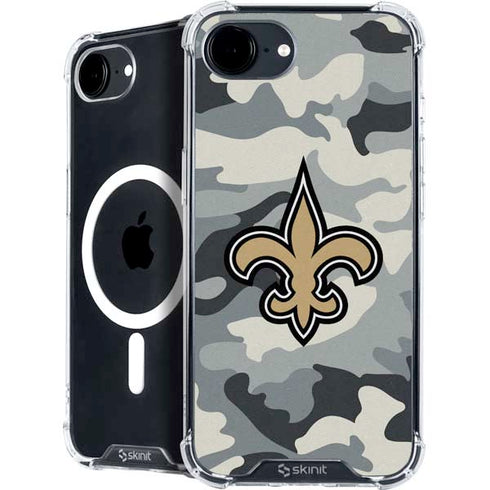 NFL New Orleans Saints Camo iPhone 16e MagSafe Case