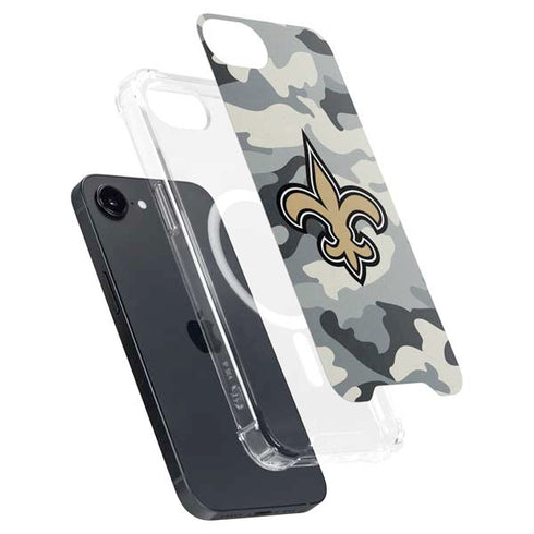 NFL New Orleans Saints Camo iPhone 16e MagSafe Case