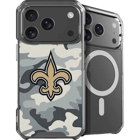 NFL New Orleans Saints Camo iPhone 18 Pro Max MagSafe Case