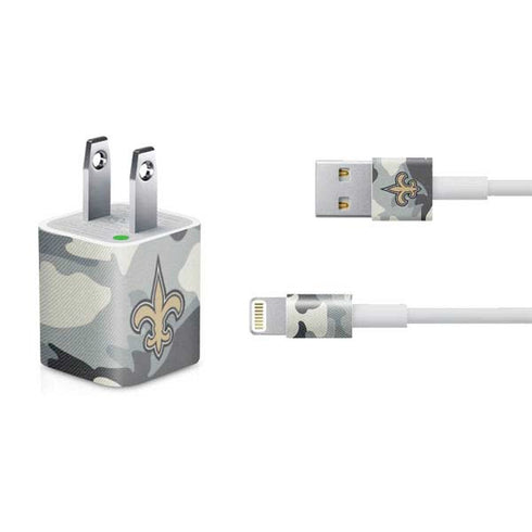 NFL New Orleans Saints Camo iPhone Charger (5W USB) Skin