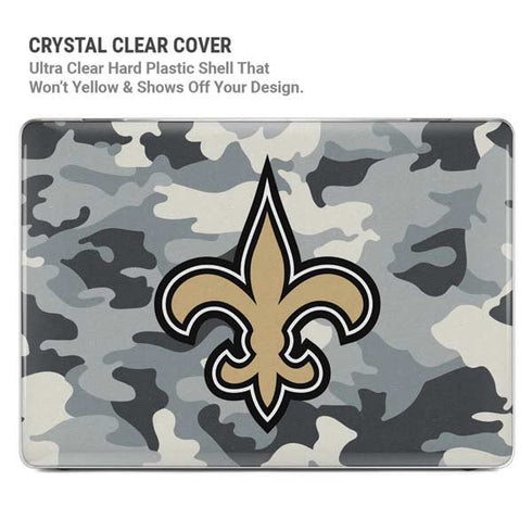 NFL New Orleans Saints Camo MacBook Pro 14in (2021-24) Case plus Skin