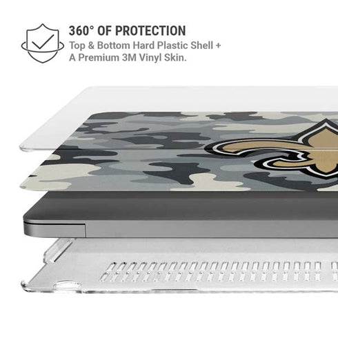 NFL New Orleans Saints Camo MacBook Pro 14in (2021-24) Case plus Skin