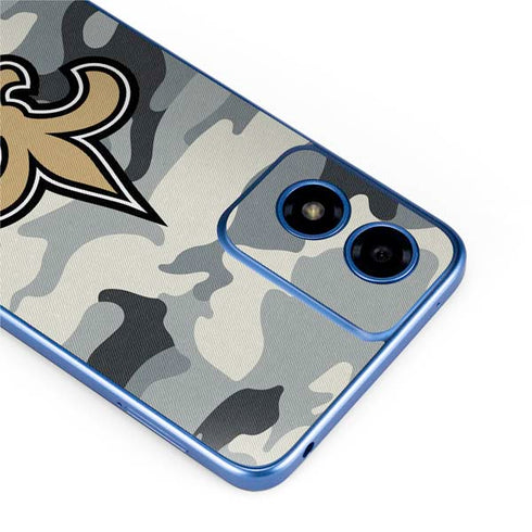 NFL New Orleans Saints Camo Moto G Play 4G (2024) Skin
