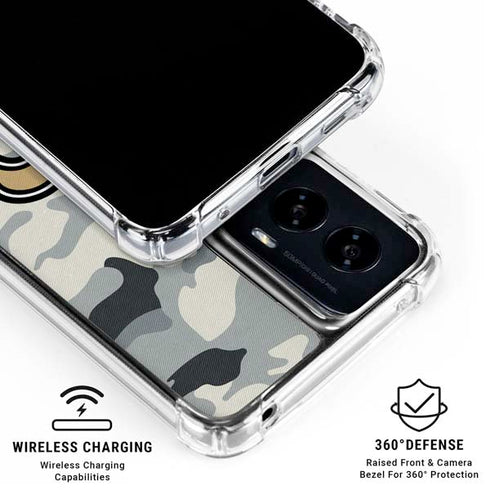 NFL New Orleans Saints Camo Moto G Power 5G (2024) Clear Case