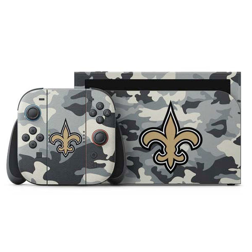 NFL New Orleans Saints Camo Nintendo Switch 2 (2025) with Joy-Con Skin