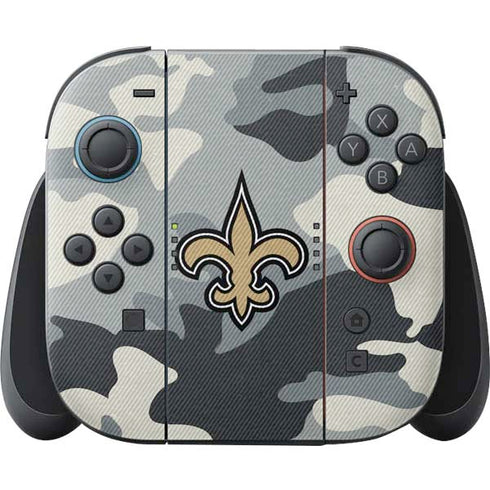NFL New Orleans Saints Camo Nintendo Switch 2 (2025) Joy-Con Controller Skin