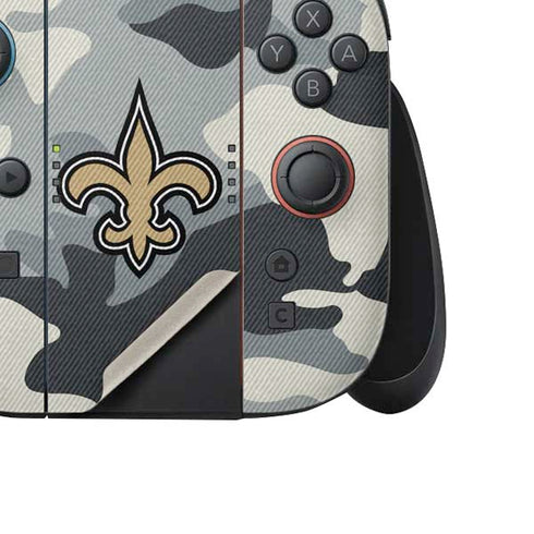NFL New Orleans Saints Camo Nintendo Switch 2 (2025) Joy-Con Controller Skin