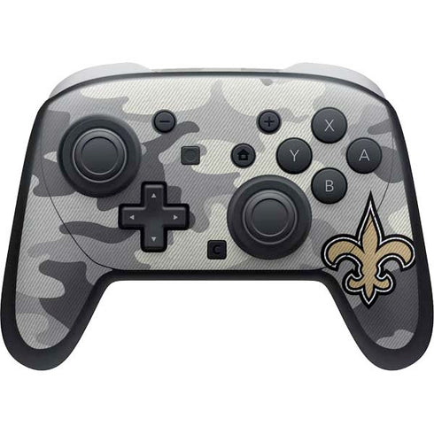 NFL New Orleans Saints Camo Nintendo Switch 2 (2025) Pro Controller Skin