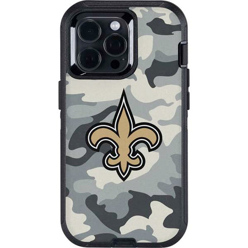 NFL New Orleans Saints Camo Otterbox Defender iPhone Skin