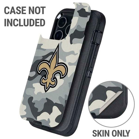 NFL New Orleans Saints Camo Otterbox Defender iPhone Skin