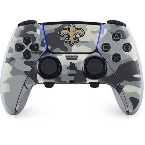 NFL New Orleans Saints Camo PS5 DualSense Edge Pro Controller Skin