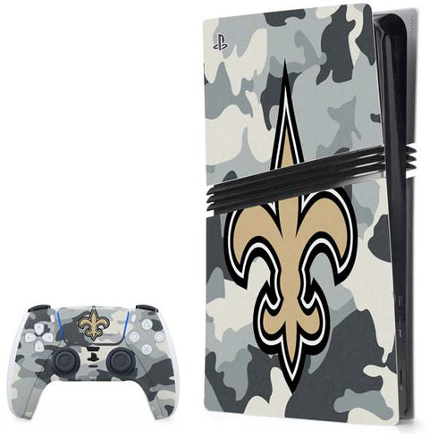 NFL New Orleans Saints Camo PS5 Pro Bundle Skin