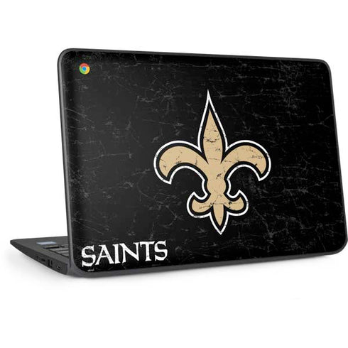 NFL New Orleans Saints Distressed HP Chromebook Skin