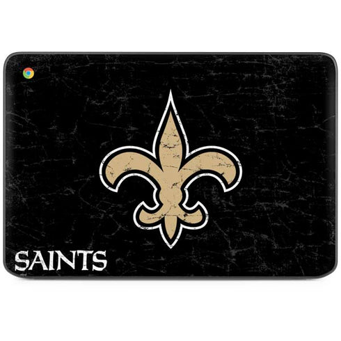 NFL New Orleans Saints Distressed HP Chromebook Skin