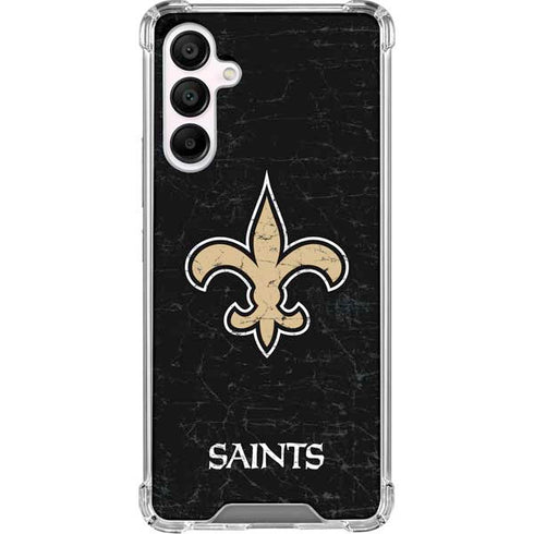 NFL New Orleans Saints Distressed Galaxy A16 5G Clear Case