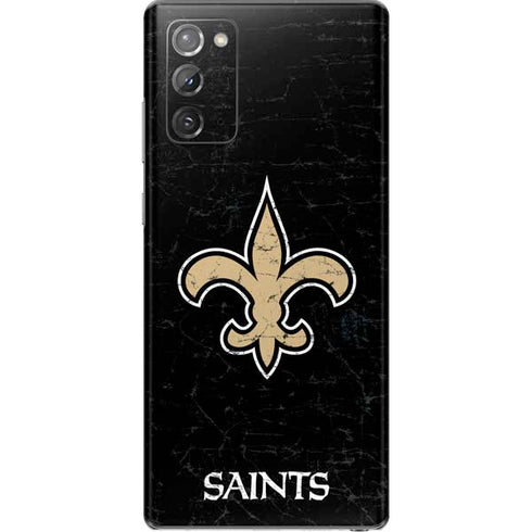 NFL New Orleans Saints Distressed Galaxy Note20 5G Skin