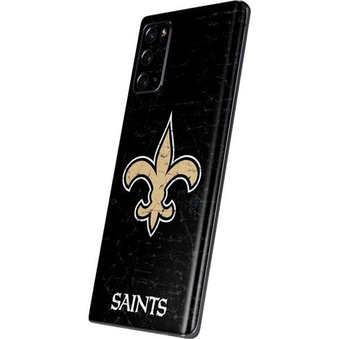 NFL New Orleans Saints Distressed Galaxy Note20 5G Skin