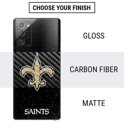 NFL New Orleans Saints Distressed Galaxy Note20 5G Skin