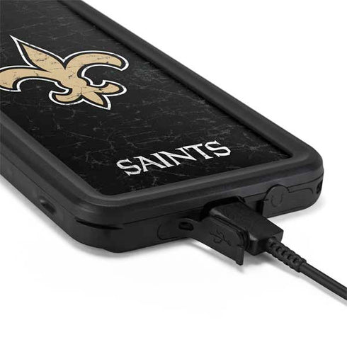 NFL New Orleans Saints Distressed Galaxy S20 Plus Waterproof Case
