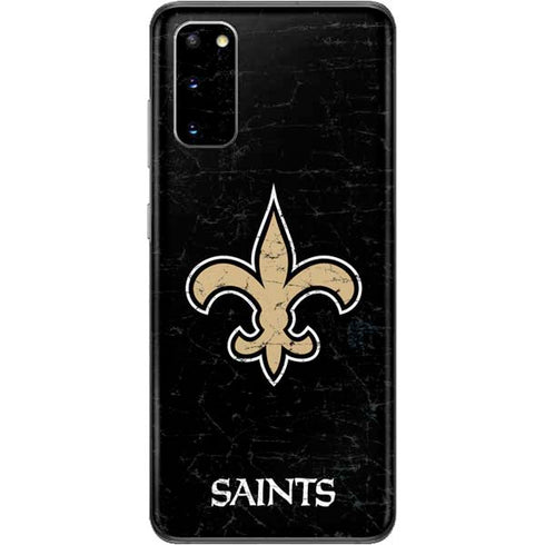 NFL New Orleans Saints Distressed Galaxy S20 Skin