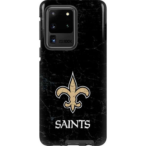 NFL New Orleans Saints Distressed Galaxy S20 Ultra 5G Pro Case
