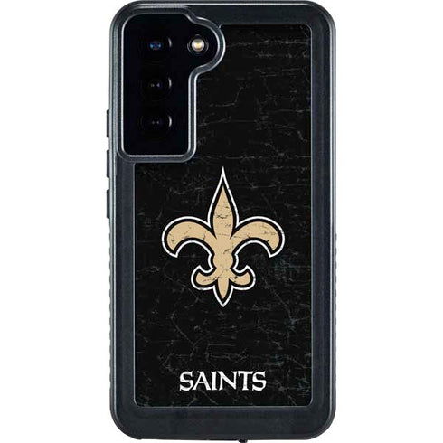 NFL New Orleans Saints Distressed Galaxy S24 Plus Waterproof Case