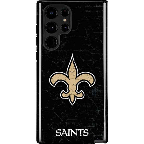 NFL New Orleans Saints Distressed Galaxy S25 Ultra Impact Case