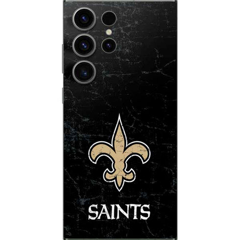 NFL New Orleans Saints Distressed Galaxy S25 Ultra Skin