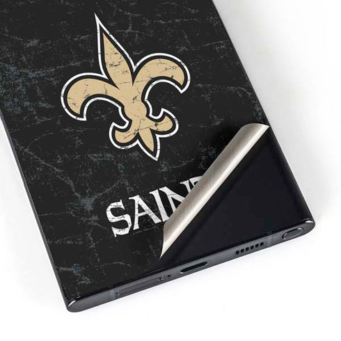 NFL New Orleans Saints Distressed Galaxy S25 Ultra Skin