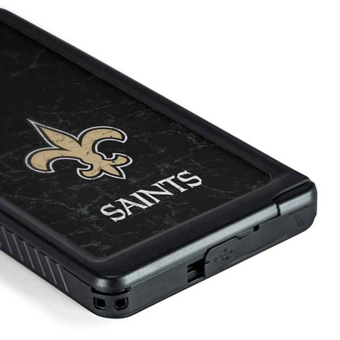 NFL New Orleans Saints Distressed Galaxy S24 Ultra Waterproof Case