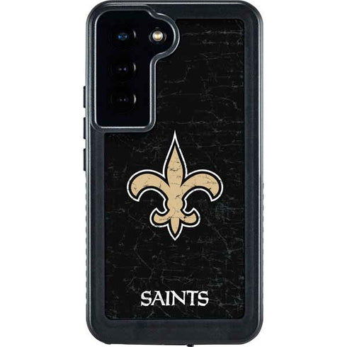 NFL New Orleans Saints Distressed Galaxy S24 Waterproof Case