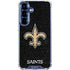 NFL New Orleans Saints Distressed Galaxy S25 Clear Case