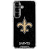 NFL New Orleans Saints Distressed Galaxy S26 Plus Clear Case