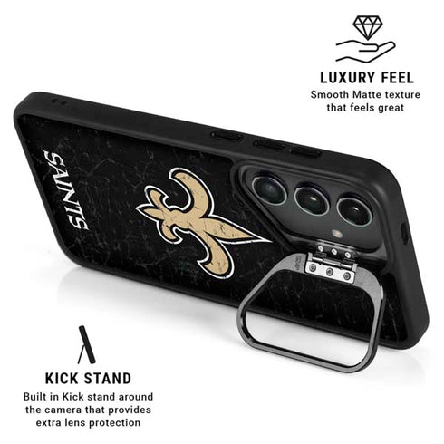 NFL New Orleans Saints Distressed Galaxy S26 Plus Kickstand Case