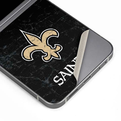 NFL New Orleans Saints Distressed Galaxy Z Flip6 Skin