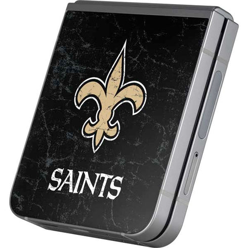 NFL New Orleans Saints Distressed Galaxy Z Flip6 Skin