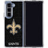 NFL New Orleans Saints Distressed Galaxy Z Fold5 5G Clear Case