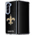 NFL New Orleans Saints Distressed Galaxy Z Fold5 5G Clear Case