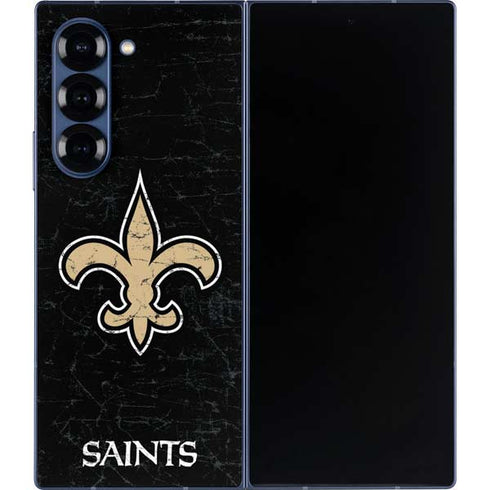 NFL New Orleans Saints Distressed Galaxy Z Fold6 Skin