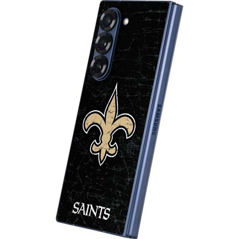 NFL New Orleans Saints Distressed Galaxy Z Fold6 Skin