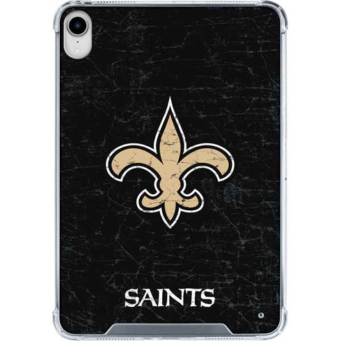 NFL New Orleans Saints Distressed iPad 11th Gen (2025) Clear Case