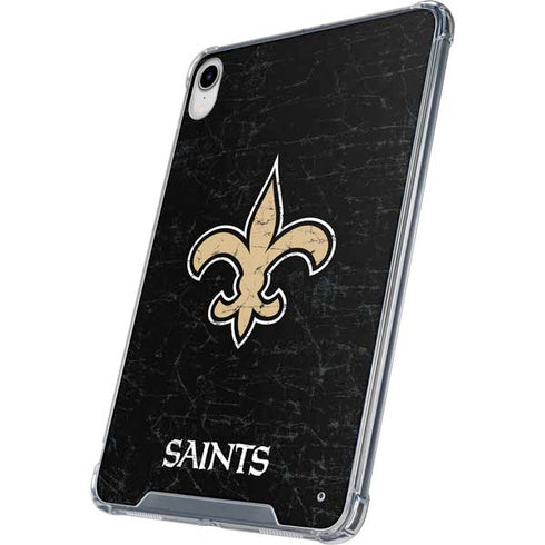 NFL New Orleans Saints Distressed iPad 11th Gen (2025) Clear Case