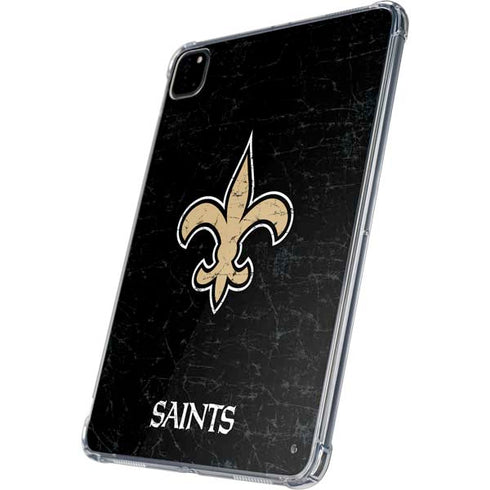 NFL New Orleans Saints Distressed iPad Pro 11in (2024) Clear Case